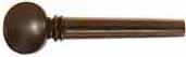 Powder Horn Stopper,
small 2-1/4" length,
fancy Rosewood fiddle peg,
tapered shaft